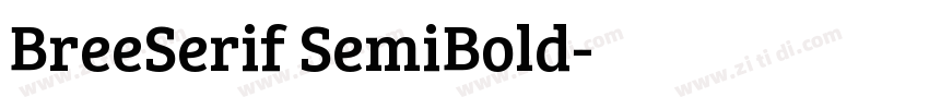 BreeSerif SemiBold字体转换